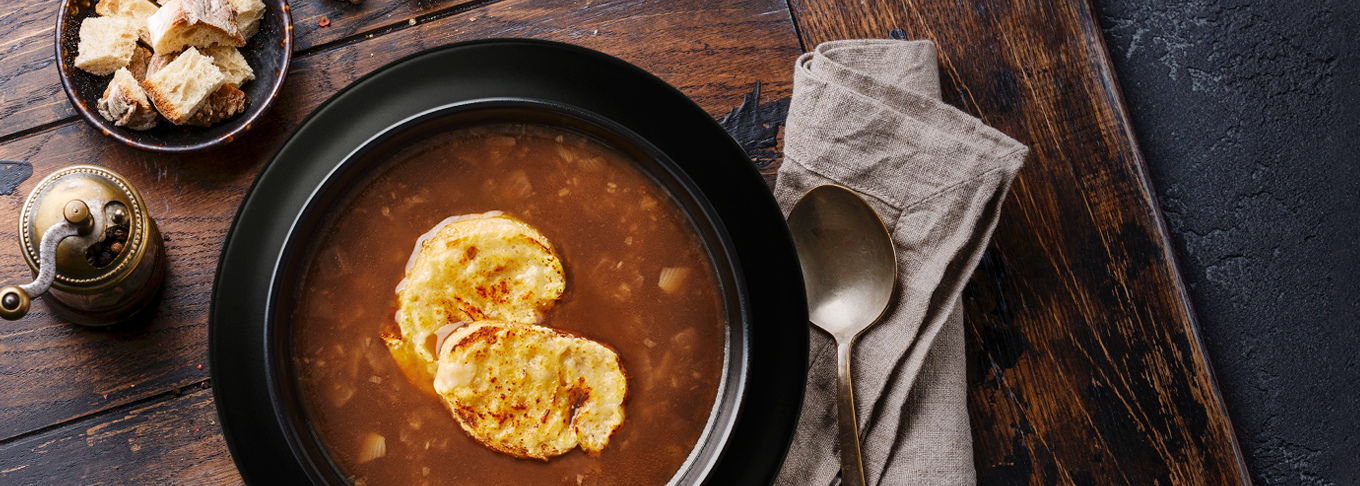 Soupe à l’oignon classique express